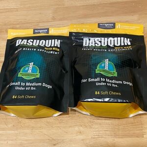 Dasuquin Joint Health Supplement for small med under 60lbs dogs 2packs 168 chews